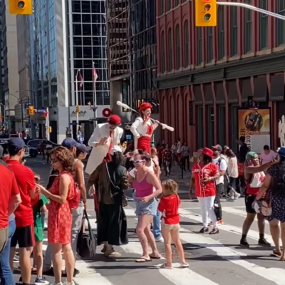 Busker performances on Sparks Day in Downtown What to do
